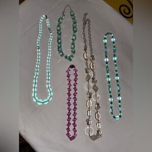 5 Necklaces. 3 Mid Century Modern. 2 Contemporary. Great Quality & Style!